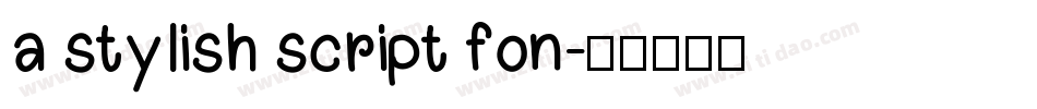 a stylish script fon字体转换